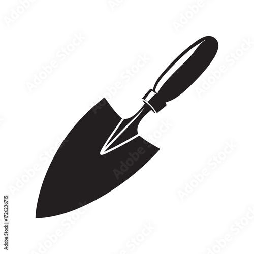 Black Garden Trowel Silhouette for Planting and Digging