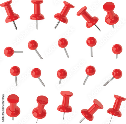 red push pin