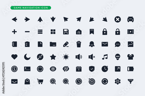 Video Game UI Navigation Icon Pack