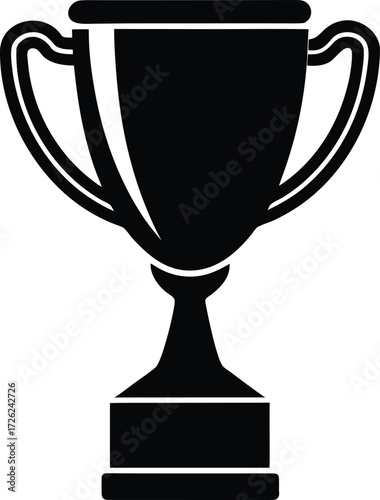 winner s trophy reward black silhouette vector on .eps