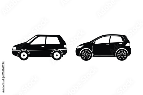 hatchback silhouette icon vector illustration