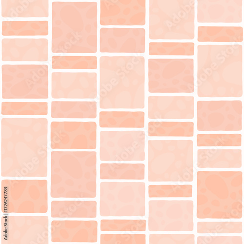 Peach Cute Stone Tile Seamless Pattern
