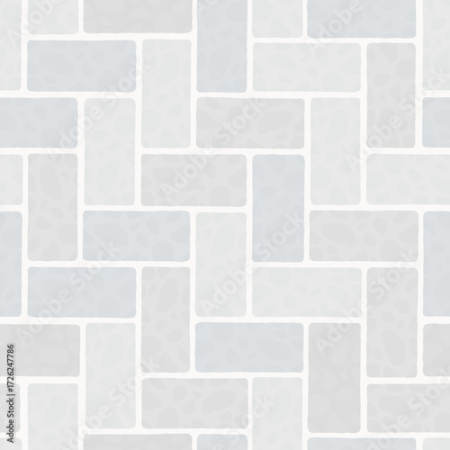 Cute Stone Floor Plan Seamless Pattern
