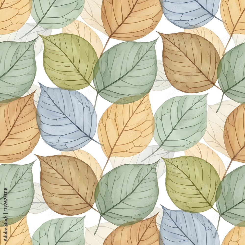 Obraz premium seamless pattern with autumn leaves