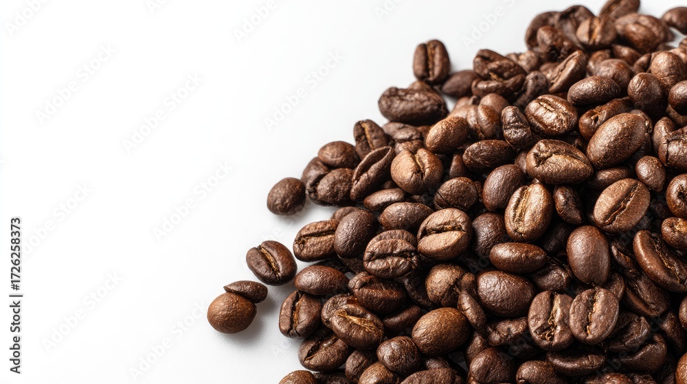 Naklejka premium Close-up of roasted coffee beans.