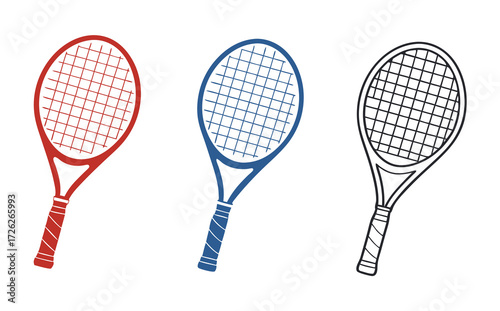 Tennis racket silhouette icon, Tennis racket vector icon, Tennis racket silhouette vector, Tennis icon 
