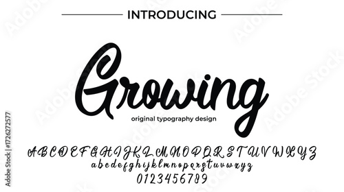 Growing - Elegant Script Font for Smooth Handwritten Design and Creative Typography