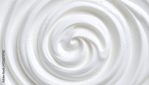 Swirling white creamy texture