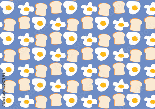 egg bread is a pattern for those of you who want something cute and delicious Imagine the soft and savory sensation of eggs and combined with a cute blue background
