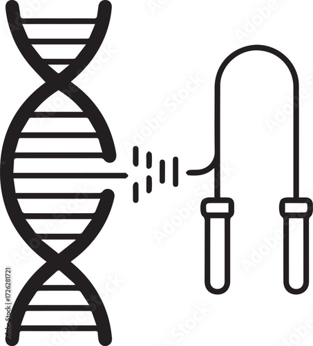 Modern DNA sequencing concept showing genome research and analysis, genetic testing for disease, scientific discovery with vector precision