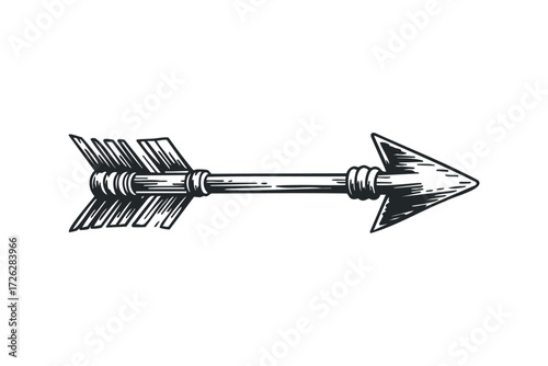 Vector Arrow Graphic Symbol. Vector hand drawn illustration