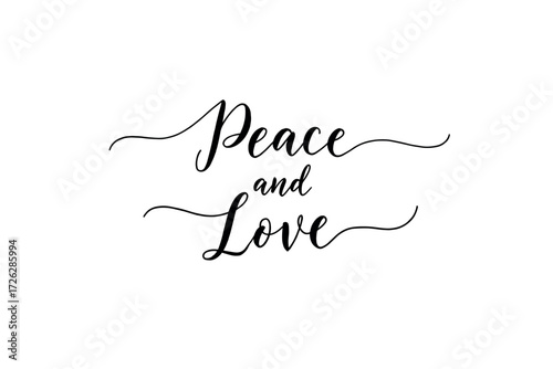 Promoting peace and love through urban environment typography design minimalist style inspirational message. Vector illustration
