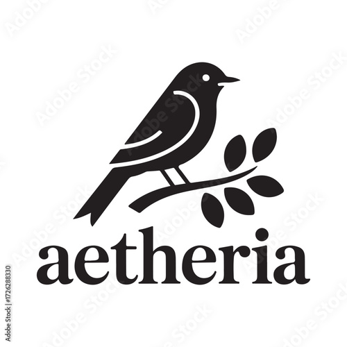 Aviary Bird Silhouette Logo Design