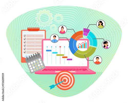 Project management concept to planning for software development.