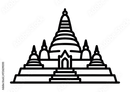 Minimalist vector indonesian cultural