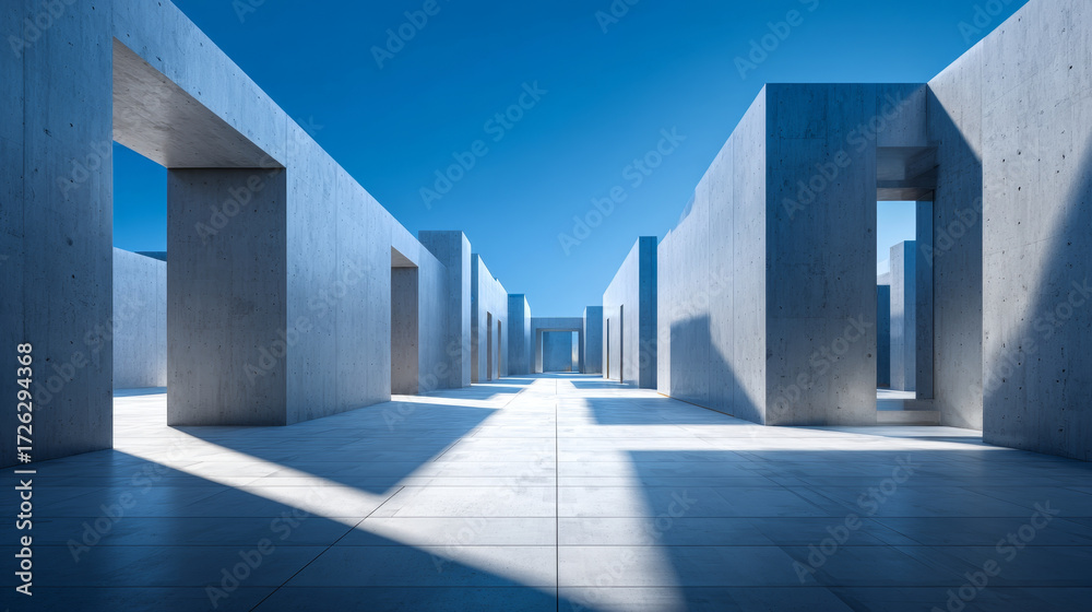 Obraz premium Minimalist architectural space design