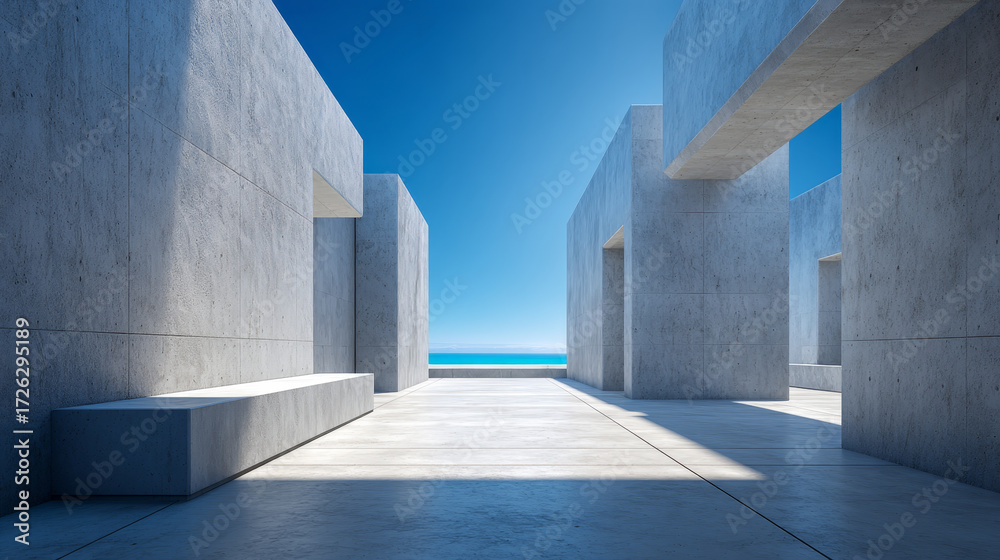 Obraz premium Minimalist architectural space design