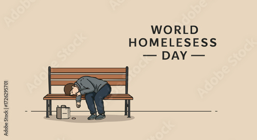 Vector illustration world homeless day