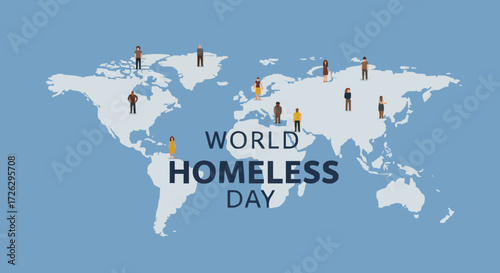 Vector illustration world homeless day