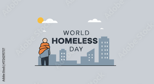 Vector illustration world homeless day