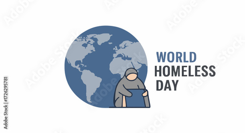 Vector illustration world homeless day