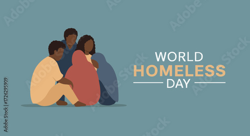 Vector illustration world homeless day