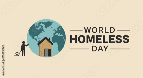 Vector illustration world homeless day