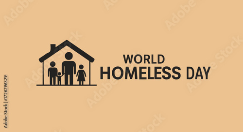Vector illustration world homeless day