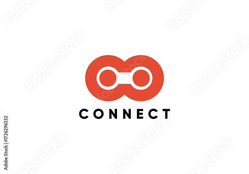 connected people symbol icon for business logo vector