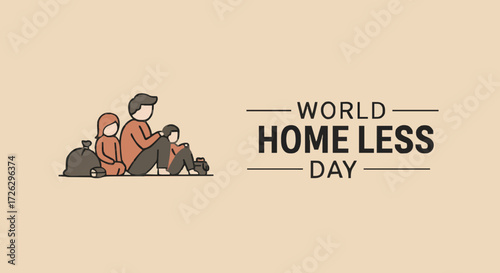 Vector illustration world homeless day