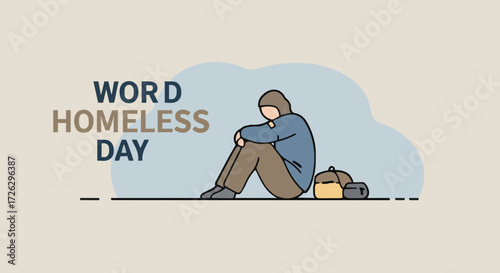 Vector illustration world homeless day