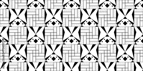 Seamless Transparent Art Deco Geometric Pattern for Background Layout Template