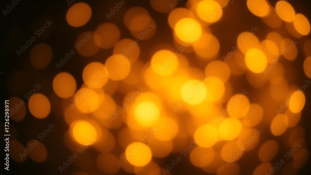 Obraz premium Golden bokeh light circles creating a dreamy and festive atmosphere with soft gradients.