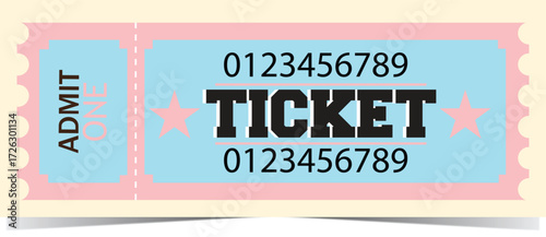 Admit ticket event entry pass