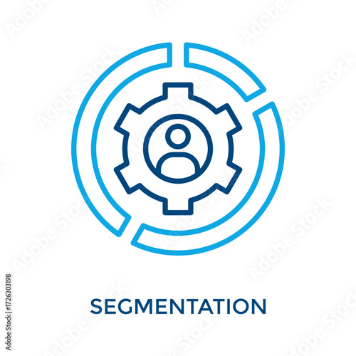 Segmentation Icon Outline Color Style. Vector Illustration For Graphic Design