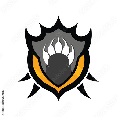 shield with wings and shield tattoo vector skull symbol illustration tribal design icon logo