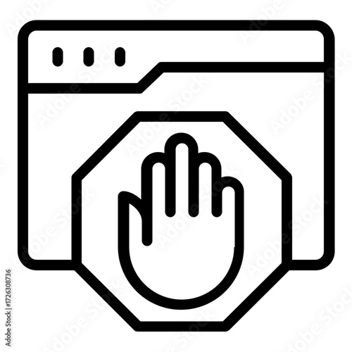 ad blocker icon line