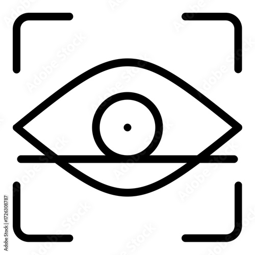 eye scan icon line