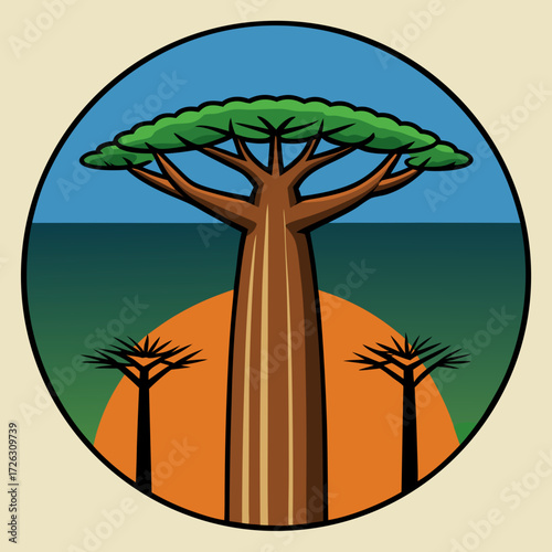 vector illustration of a palm tree
