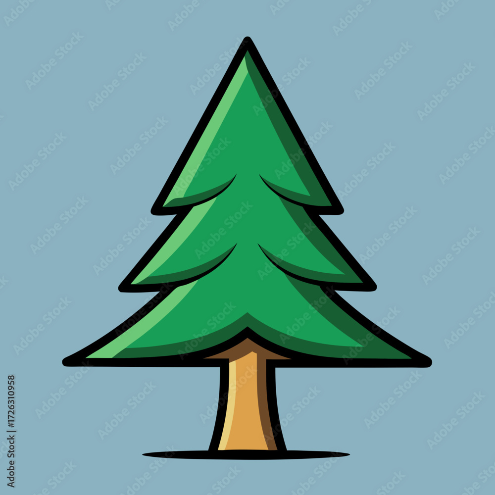 Fototapeta premium christmas tree vector illustration
