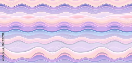 Soft pastel wavy pattern, seamless repeat Calming, serene nature-inspired design ideal for website backgrounds and prints, flowing, smooth