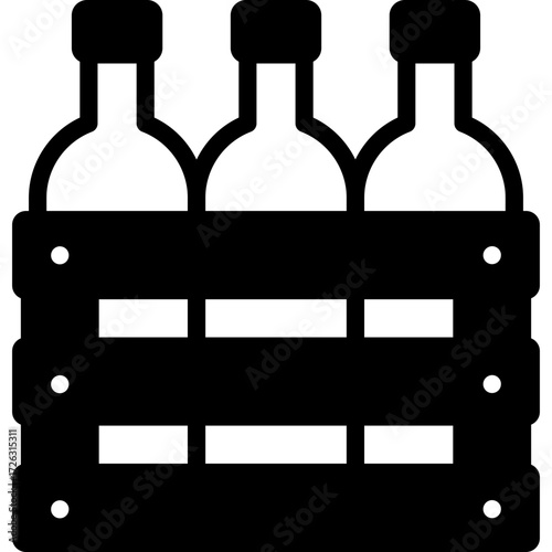 crates icon illustration design with solid