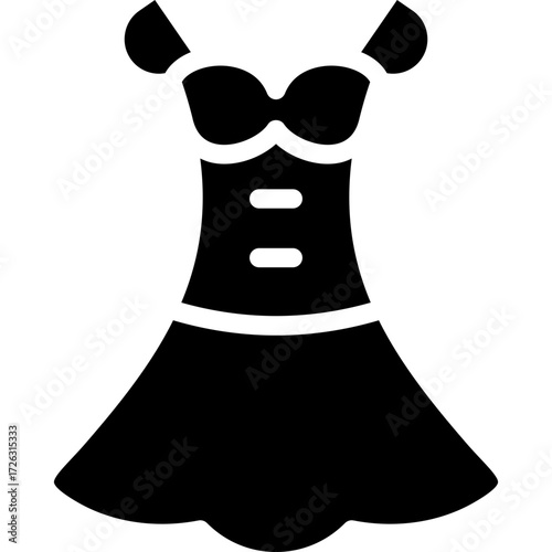 dirndl icon illustration design with solid