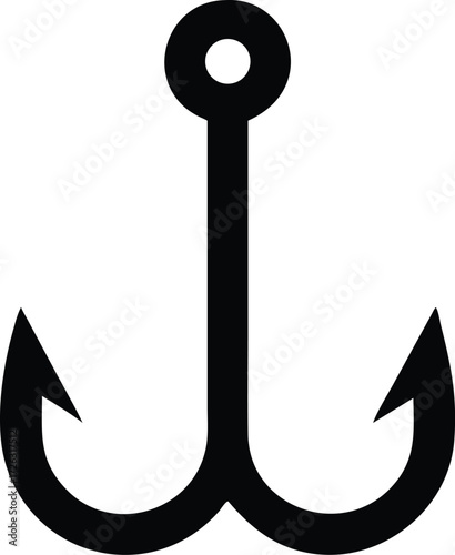 Anchor for vessel solid icon, marine port concept. Vector graphics. Ship sea anchoring, heavy anchor sign on white background, glyph style icon for mobile or web design 