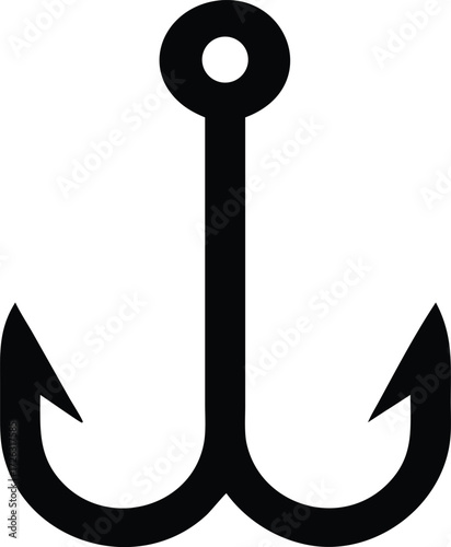 Anchor for vessel solid icon, marine port concept. Vector graphics. Ship sea anchoring, heavy anchor sign on white background, glyph style icon for mobile or web design 