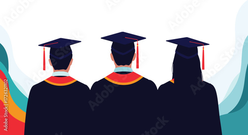 Graduating students in academic regalia celebrating their educational achievements and future aspirations.