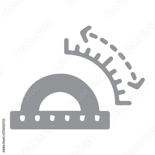 Protractor and Arc Symbol