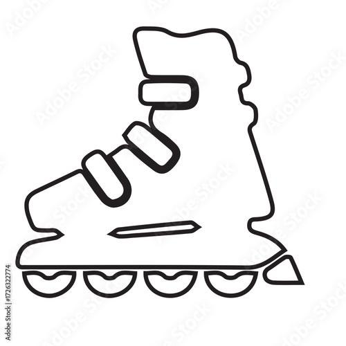 Inline Skate Outline Icon