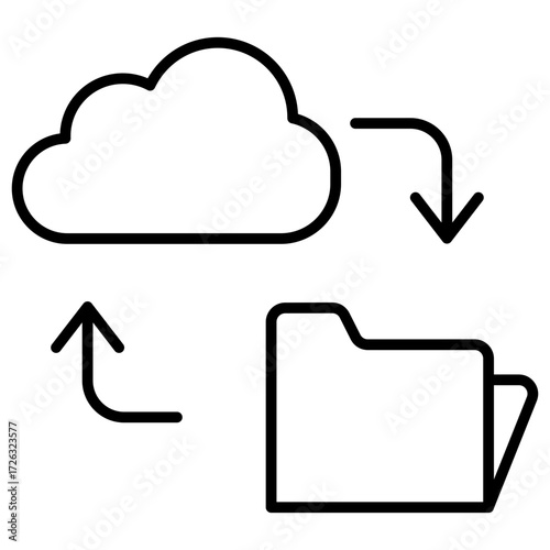 Data Backup Outline Icon