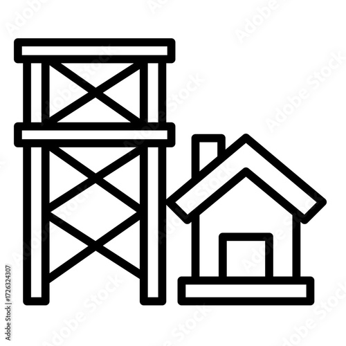 Scaffolding  Icon Set Multiple Style Collection